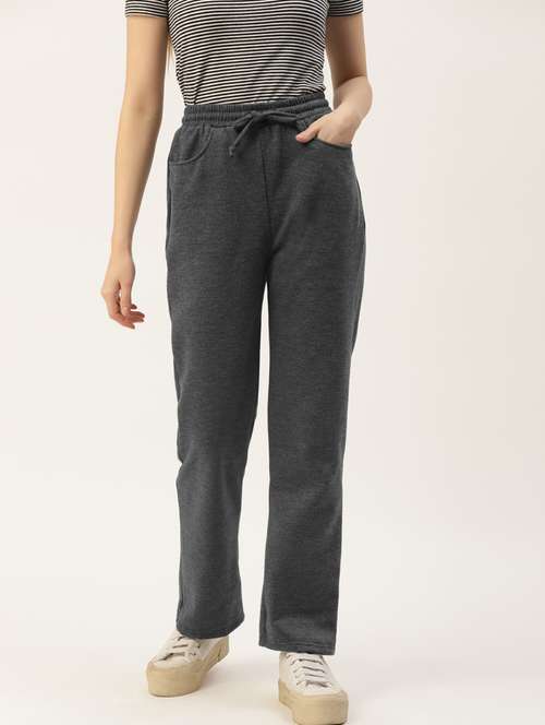 women solid mid rise straight fit trouser - 21740953 -  Standard Image - 0