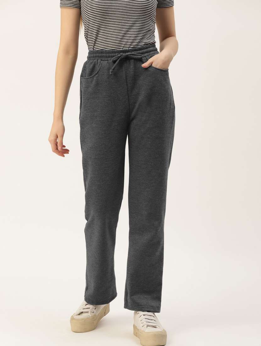 women solid mid rise straight fit trouser - 21740953 -  Zoom Image - 0