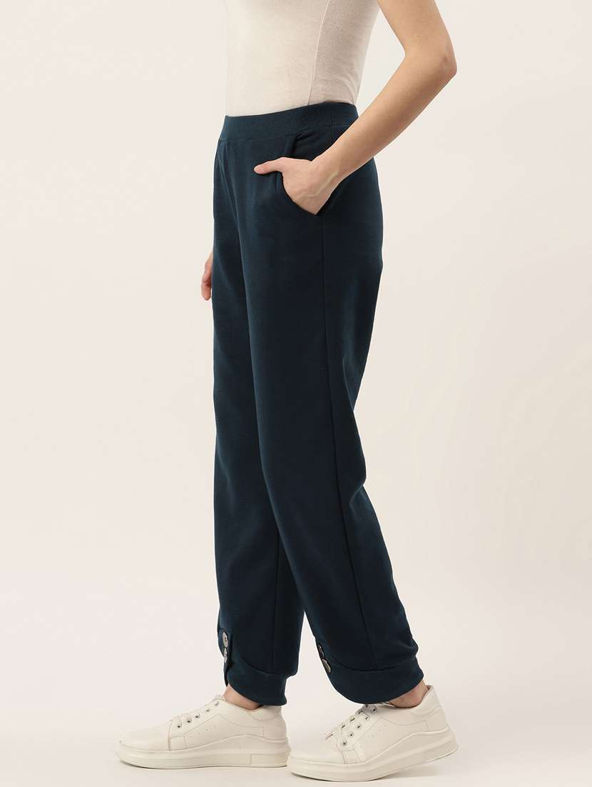 women solid mid rise jogger - 21740955 -  Standard Image - 1