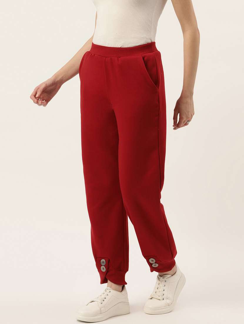 women solid mid rise jogger - 21740958 -  Standard Image - 1