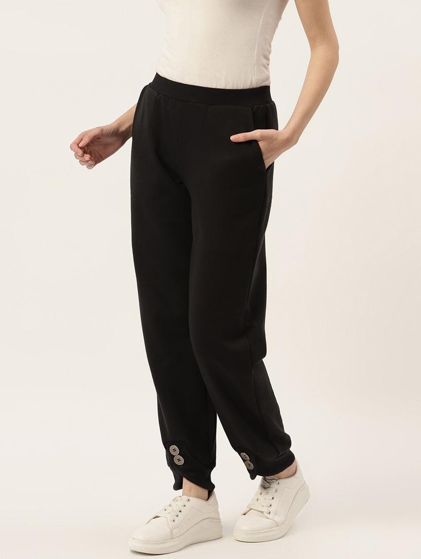 women solid mid rise jogger - 21740960 - Standard Image - 1