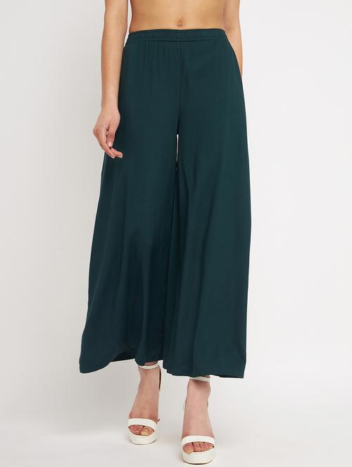 women solid mid irse flared palazzo - 21740997 -  Standard Image - 0