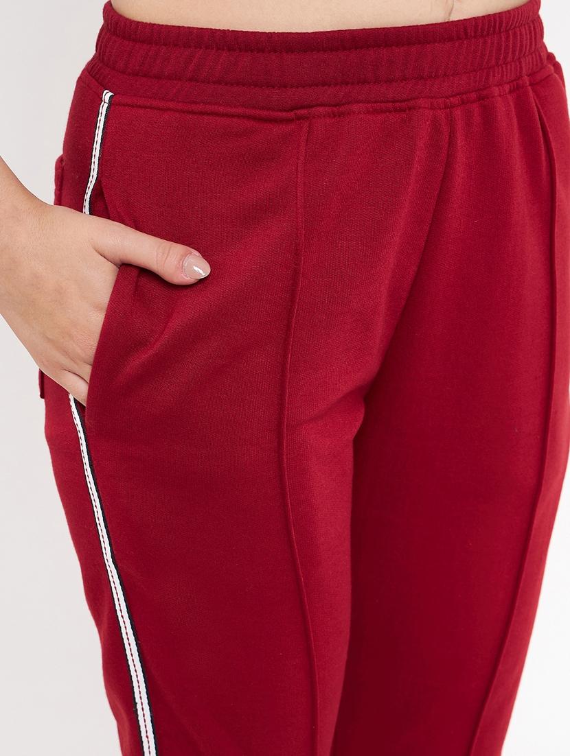 women tapered mid rise track pant - 21741010 - Standard Image - 4