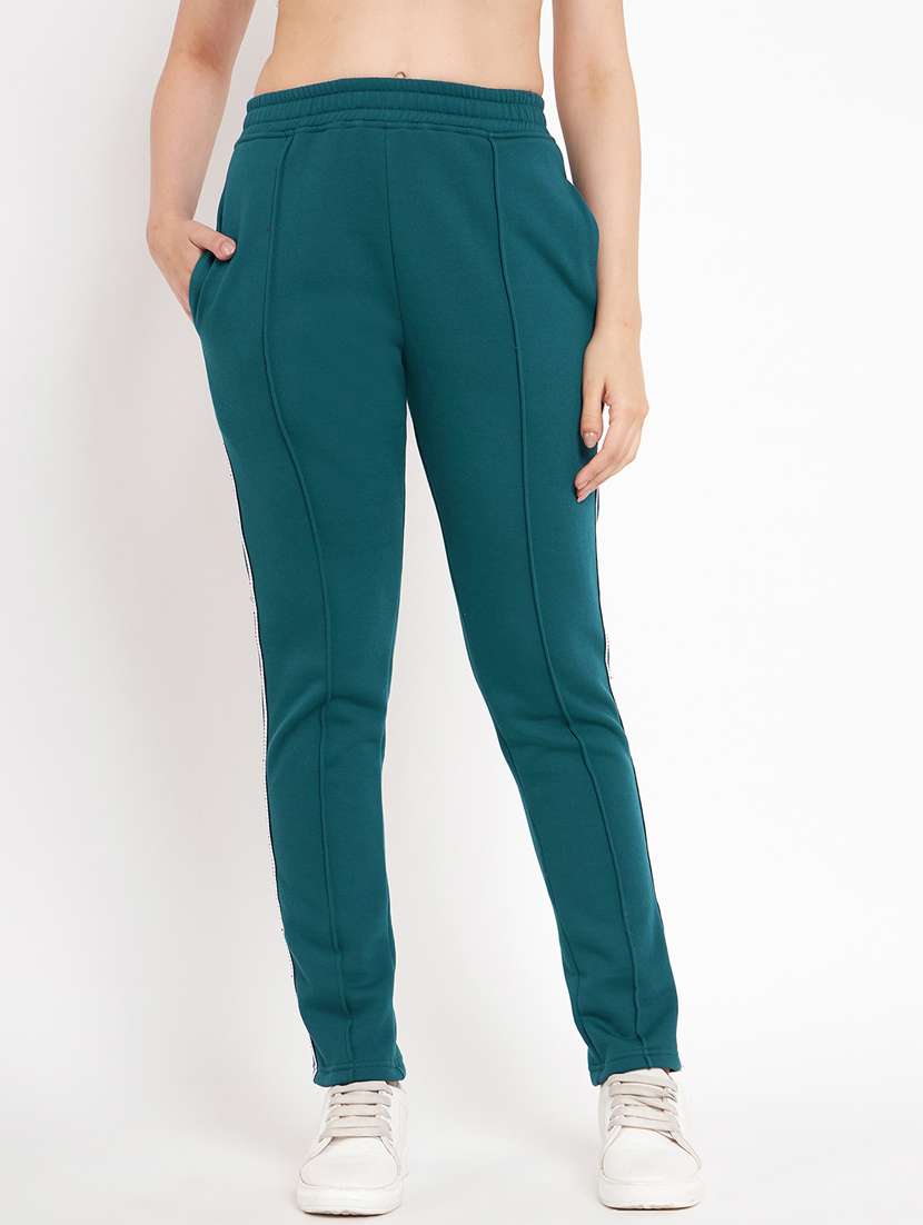 women tapered mid rise track pant