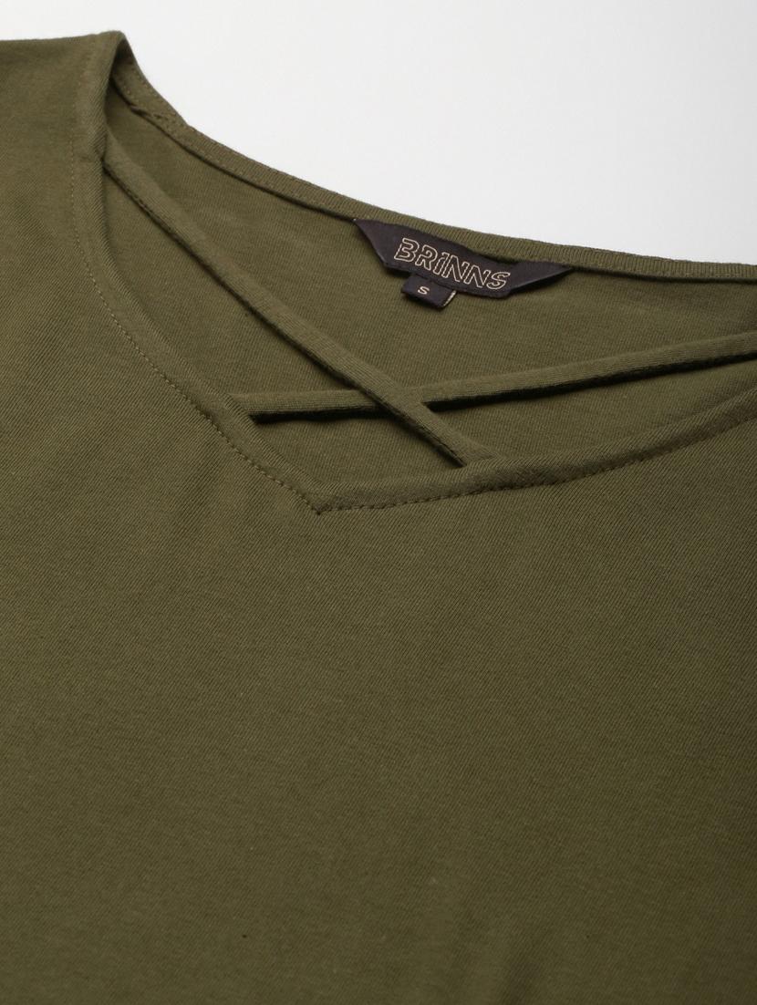 women solid cold shoulder top - 21741024 - Standard Image - 4