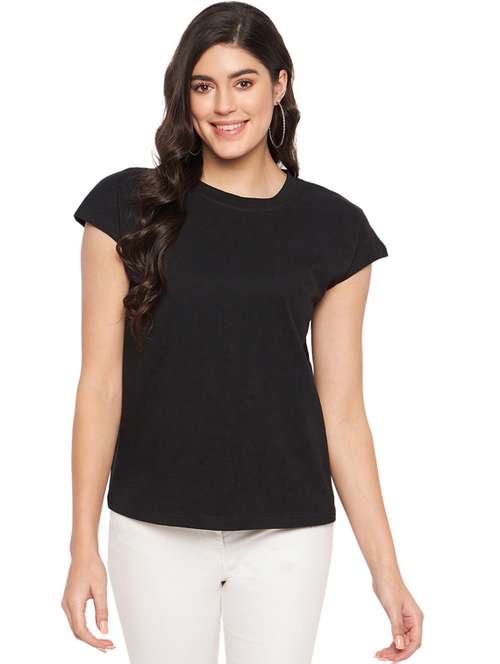 women solid short sleeve top - 21741031 -  Standard Image - 0