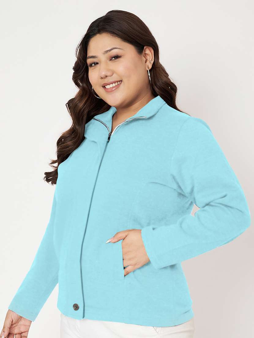 women solid long sleeves sweatshirt - 21741272 -  Standard Image - 1