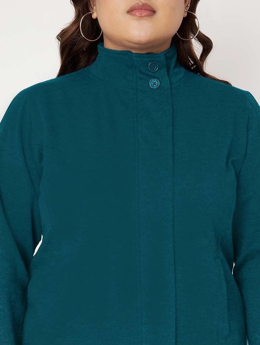 women solid long sleeves sweatshirt - 21741273 -  Standard Image - 4