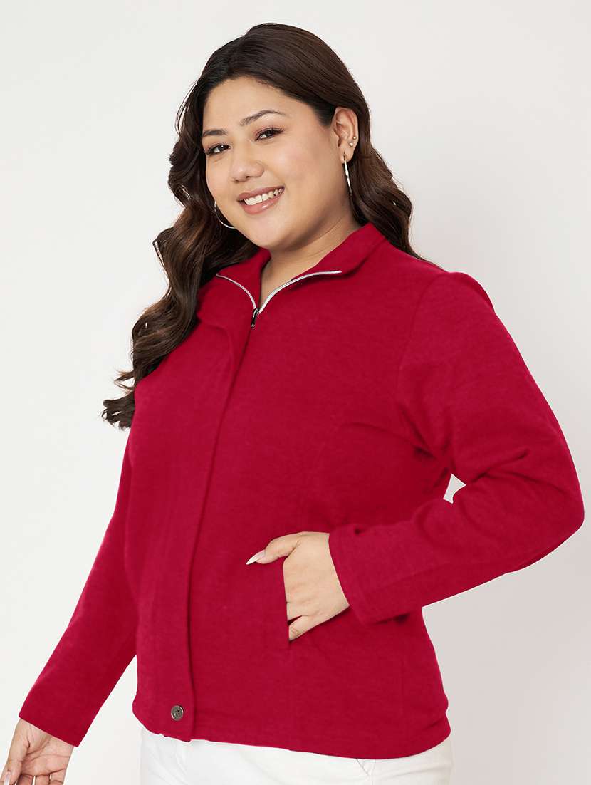 women plus size solid long sleeves sweatshirt - 21741278 -  Standard Image - 1