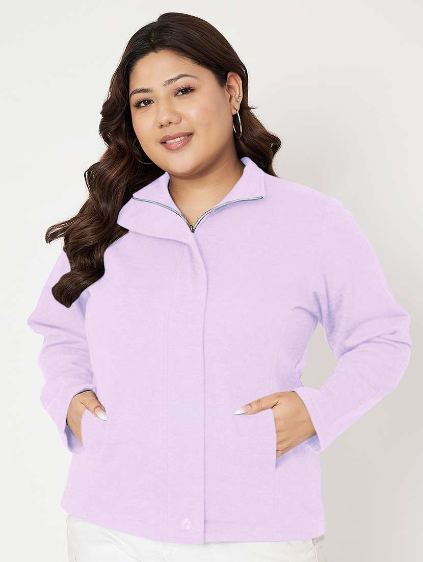 women plus size solid long sleeves sweatshirt