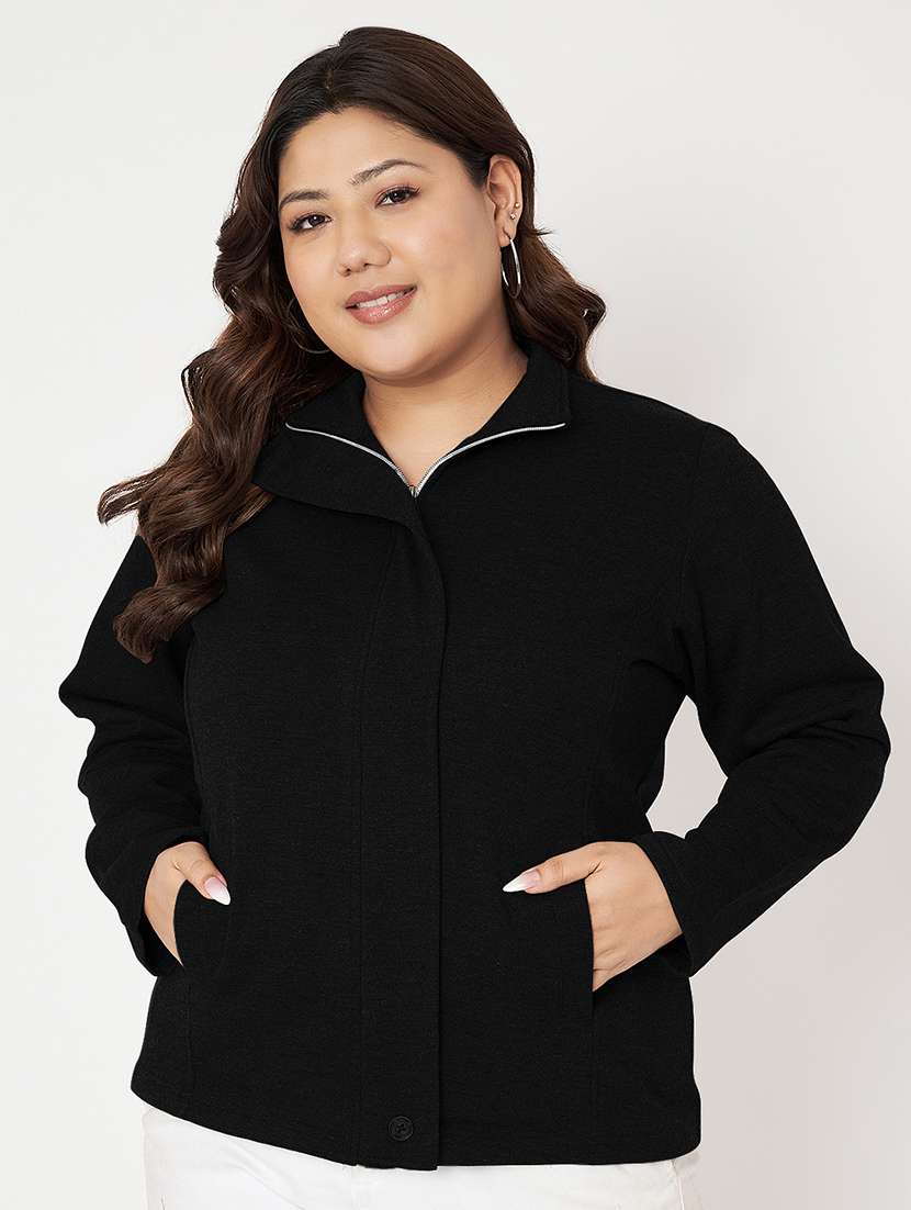women plus size solid long sleeves sweatshirt
