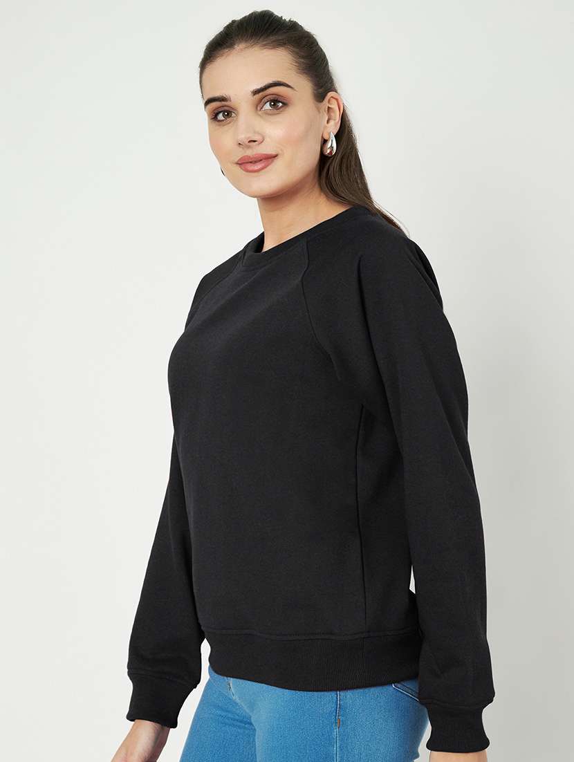 women plus size solid long sleeves sweatshirt - 21741312 -  Standard Image - 1
