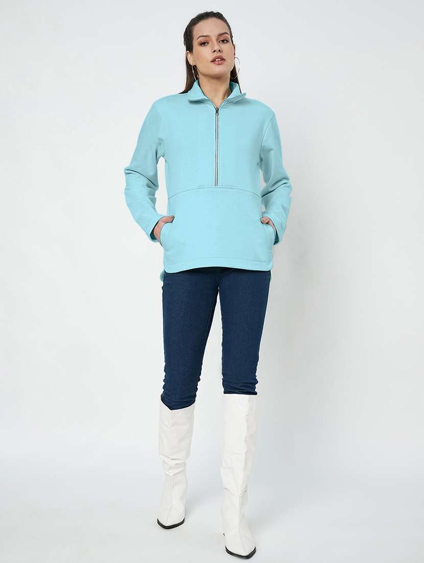 women plus size solid long sleeves sweatshirt - 21741313 - Standard Image - 4