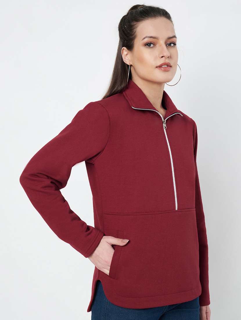 women plus size solid long sleeves sweatshirt - 21741319 -  Standard Image - 1