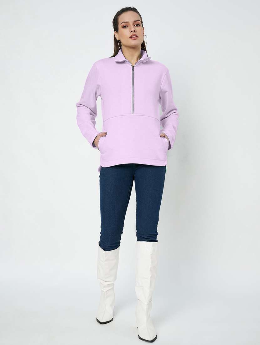 women plus size solid long sleeves sweatshirt - 21741322 -  Standard Image - 4