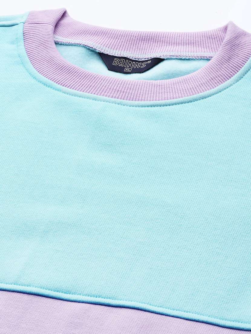 women color blocked long sleeves sweatshirt - 21741332 -  Standard Image - 4