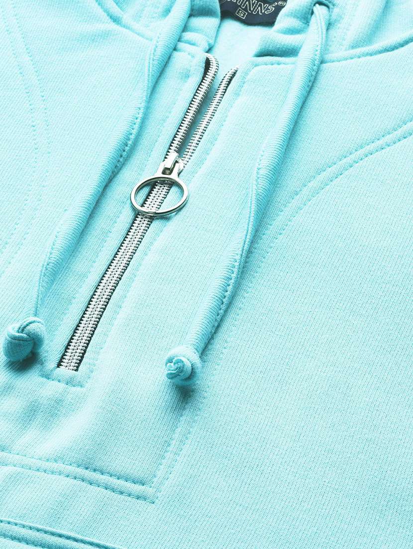 women solid hooded long sleeves sweatshirt - 21741351 -  Standard Image - 4