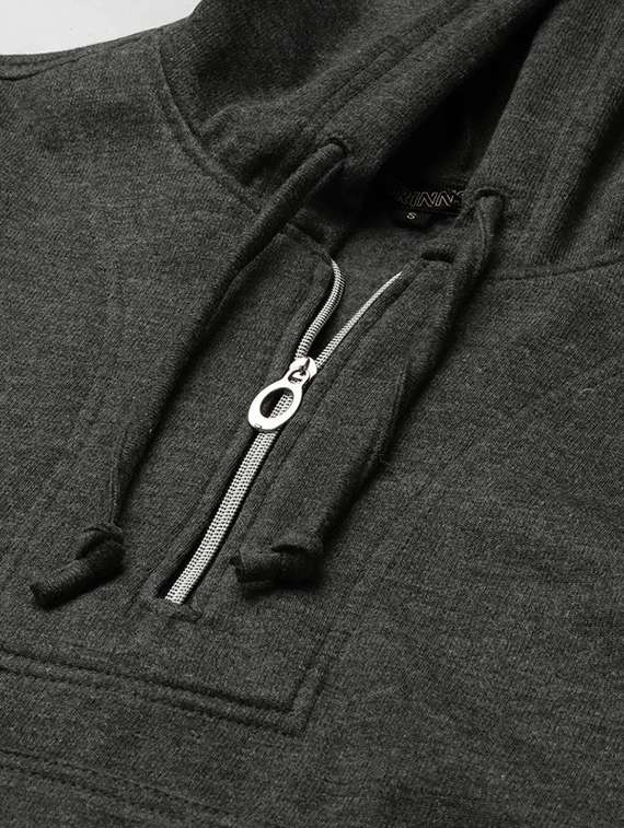 women solid hooded long sleeves sweatshirt - 21741358 -  Standard Image - 4