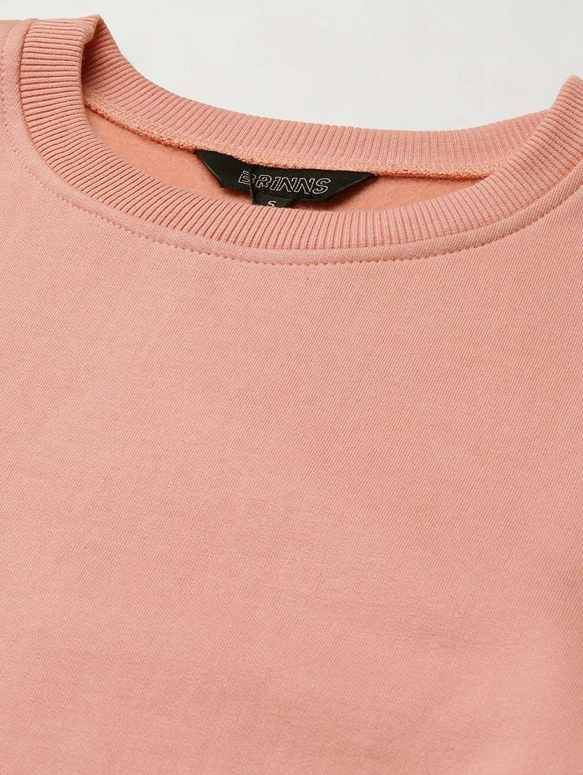 women solid long sleeves sweatshirt - 21741363 -  Standard Image - 4