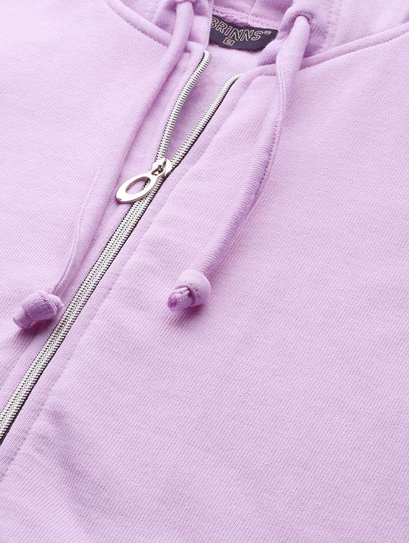 women solid hooded long sleeves sweatshirt - 21741386 -  Standard Image - 4