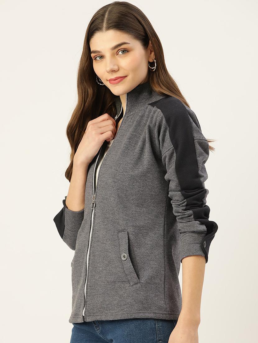 women color blocked long sleeves sweatshirt - 21741413 - Standard Image - 1