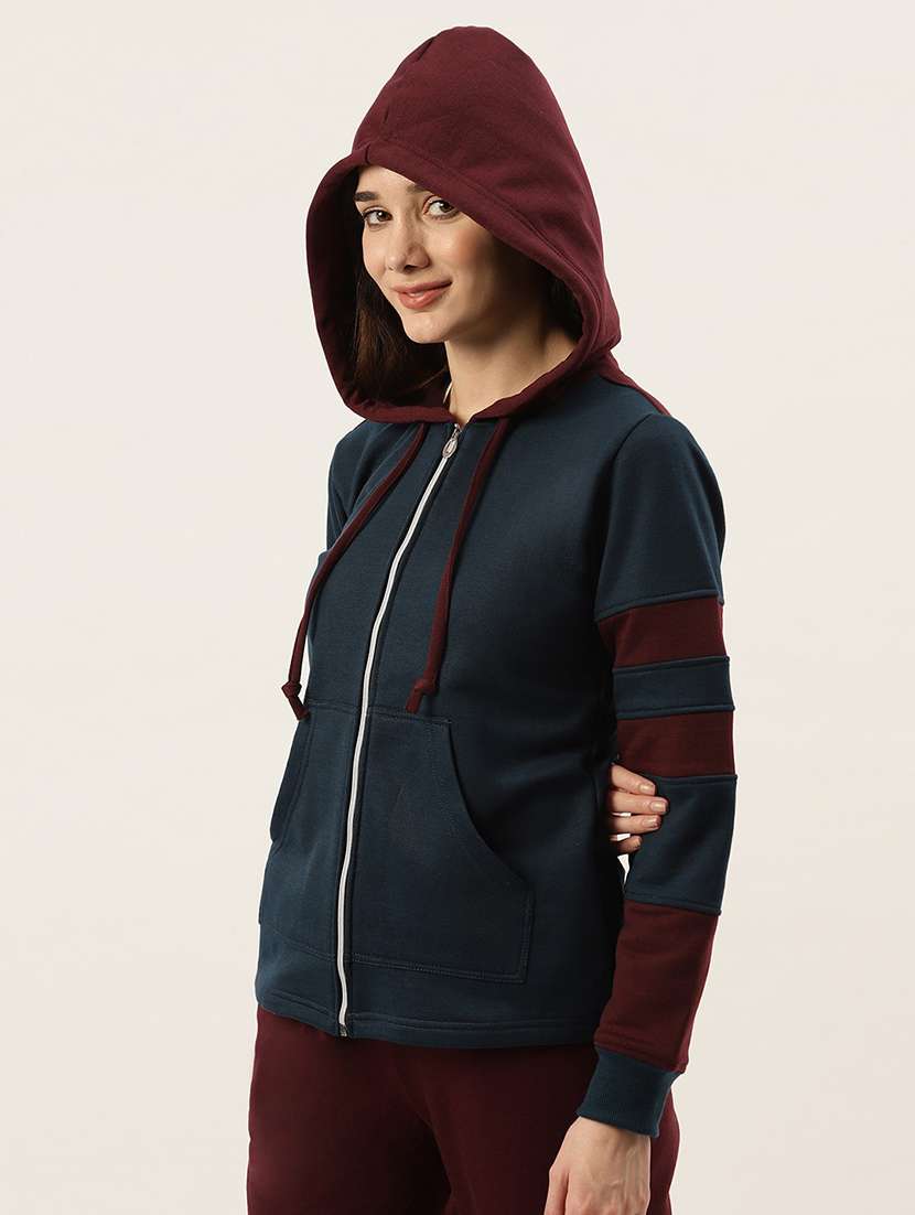 women color blocked long sleeves sweatshirt - 21741416 -  Standard Image - 1