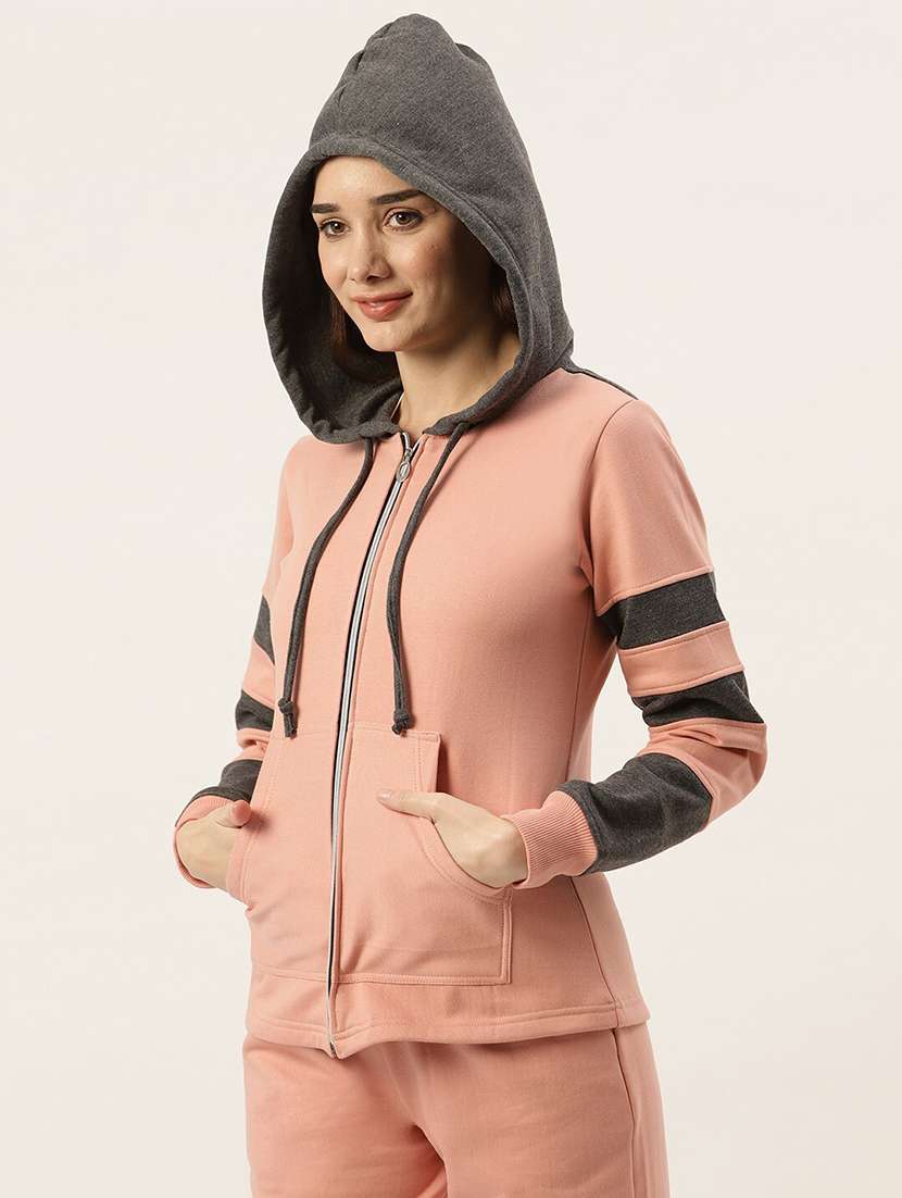 women color blocked long sleeves sweatshirt - 21741419 -  Standard Image - 1