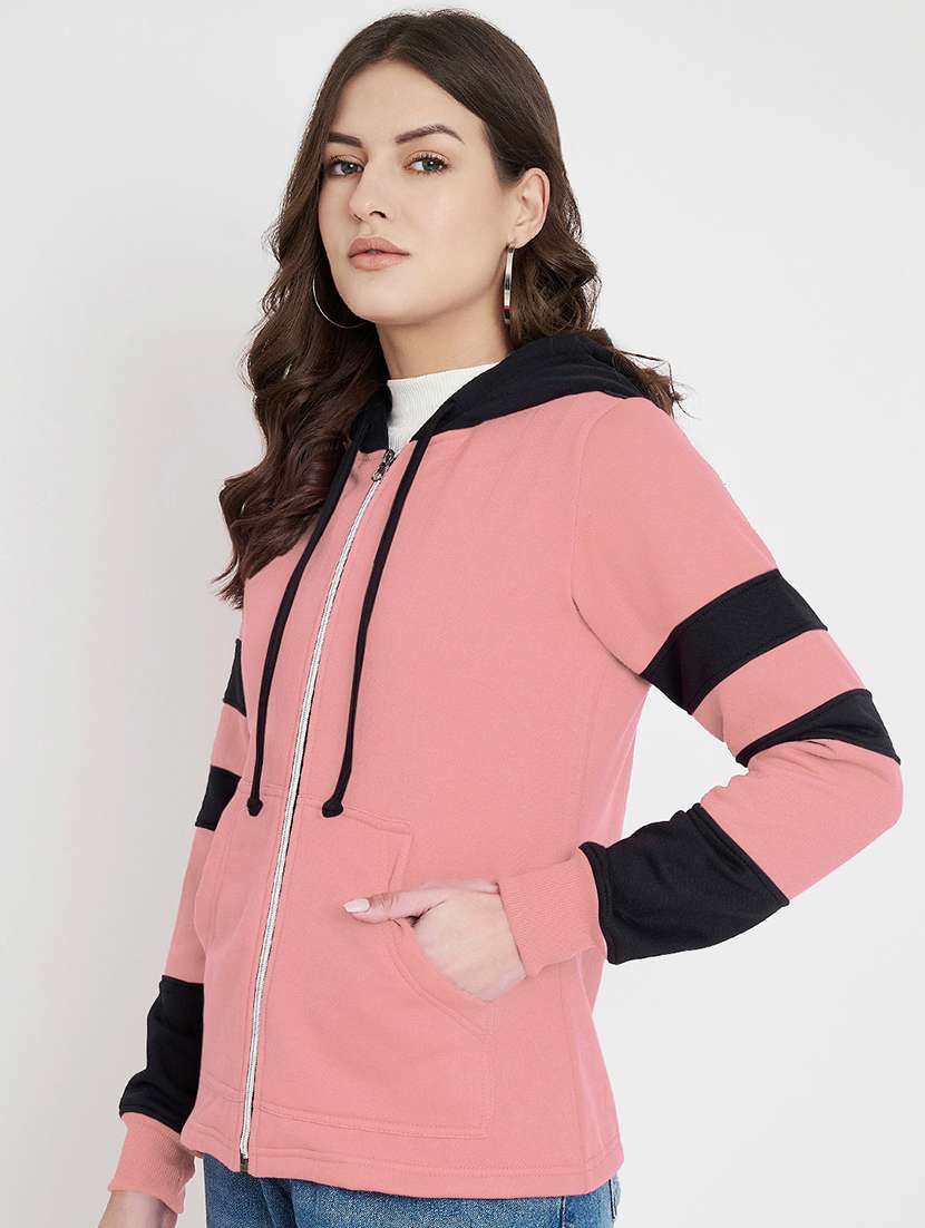 women color blocked long sleeves sweatshirt - 21741425 -  Standard Image - 1