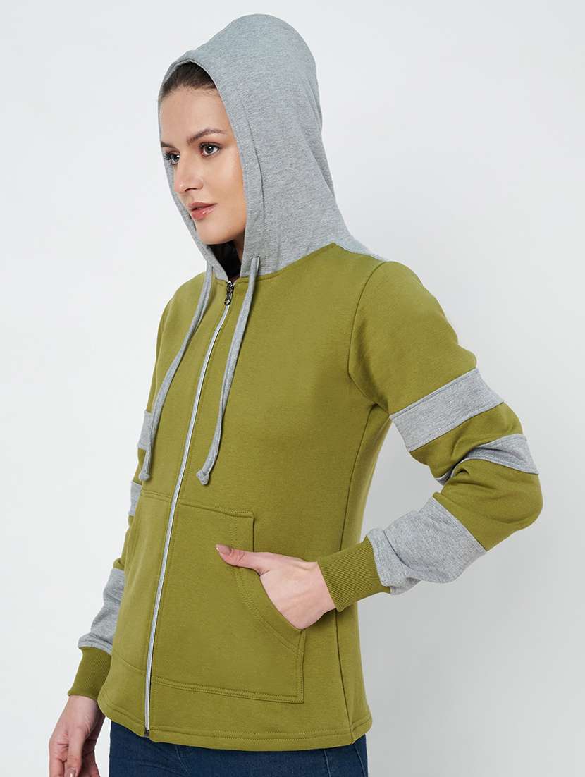 women color blocked long sleeves sweatshirt - 21741426 -  Standard Image - 1