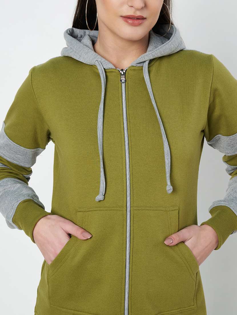 women color blocked long sleeves sweatshirt - 21741426 -  Standard Image - 4