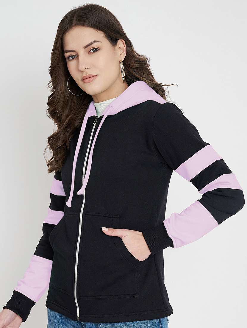 women color blocked long sleeves sweatshirt - 21741441 -  Standard Image - 1