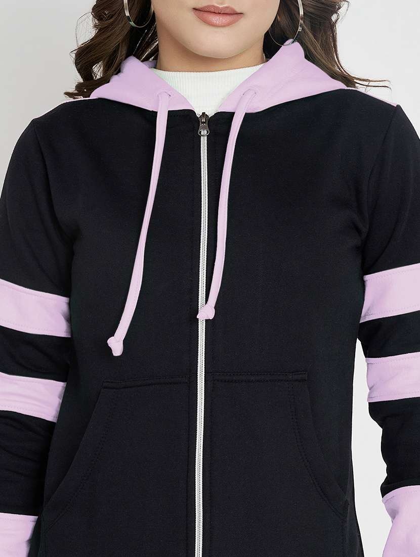 women color blocked long sleeves sweatshirt - 21741441 -  Standard Image - 4