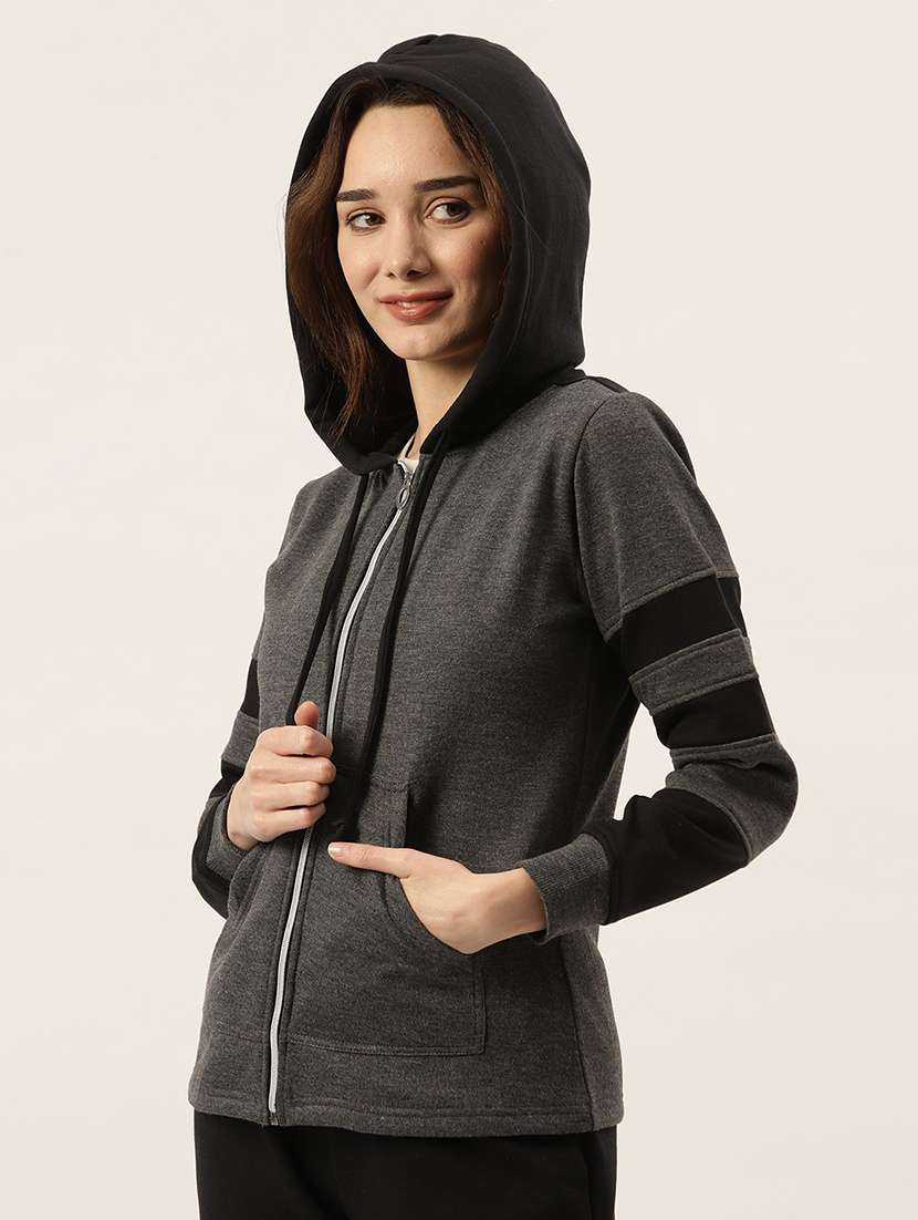 women color blocked long sleeves sweatshirt - 21741442 -  Standard Image - 1