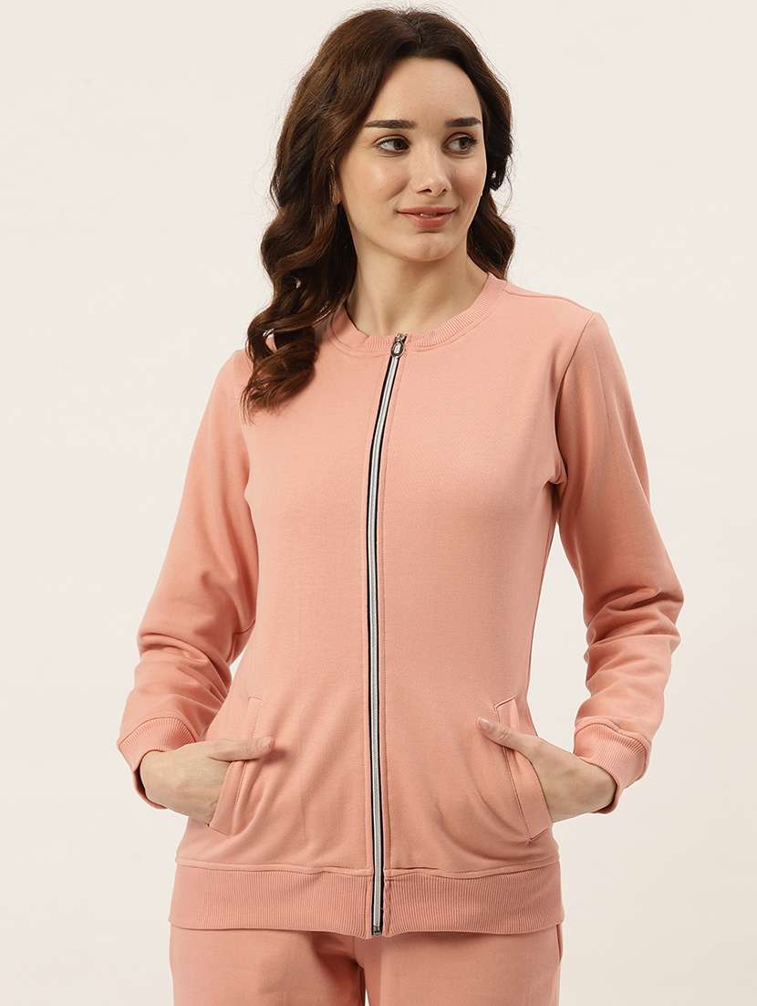 women solid long sleeves sweatshirt