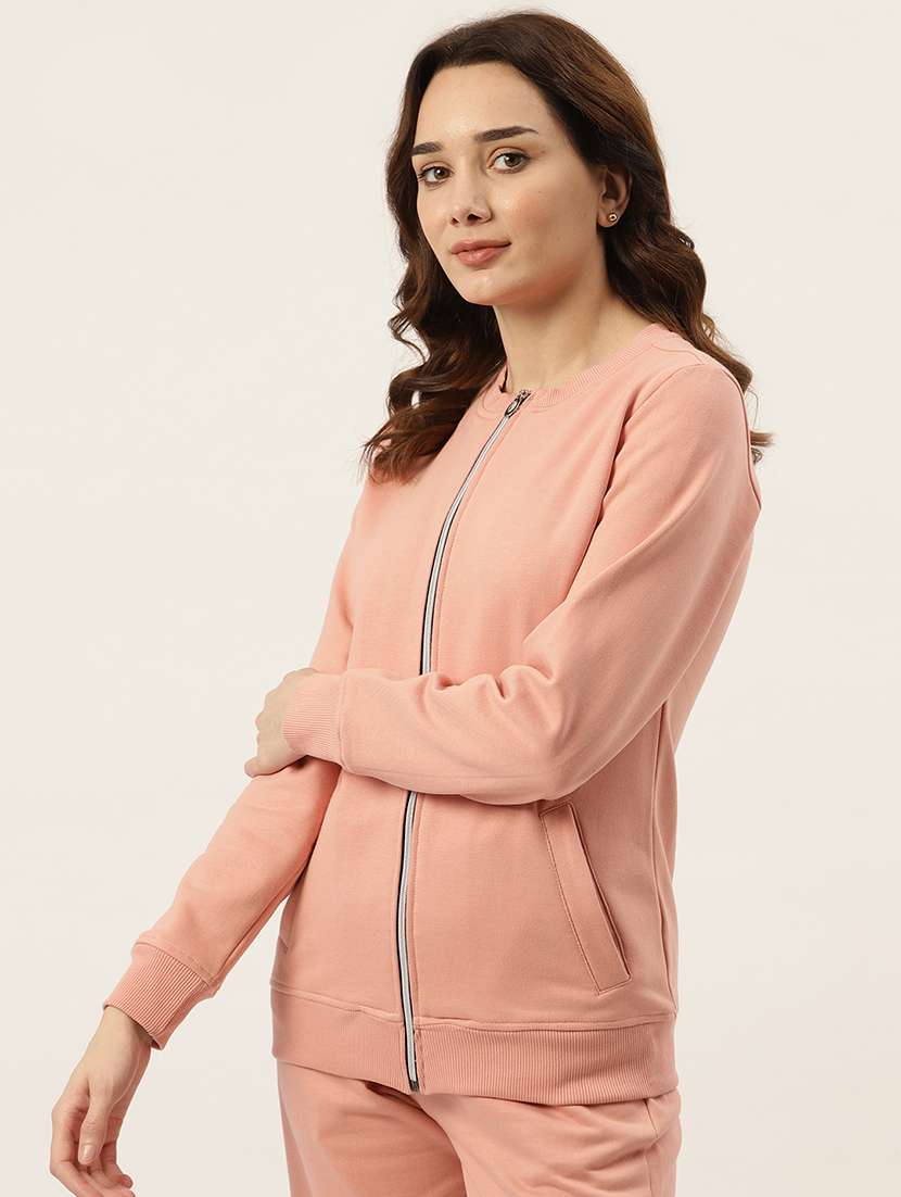 women solid long sleeves sweatshirt - 21741446 - Standard Image - 1