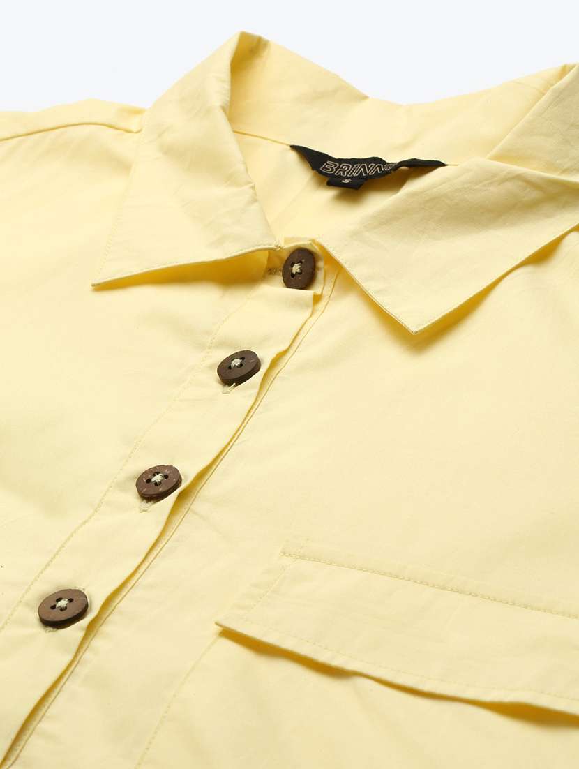 women solid collared a-line dress - 21741734 -  Standard Image - 4