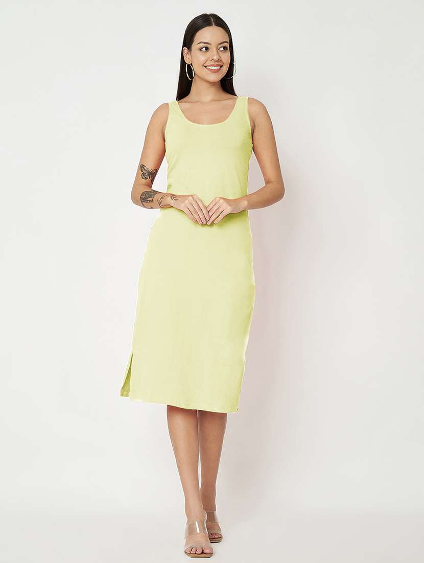 women solid sleeveless sheath dress