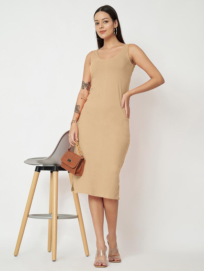 women solid sleeveless sheath dress - 21741833 -  Standard Image - 1