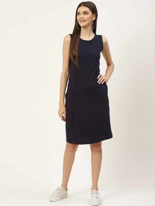 women solid sleeveless sheath dress - 21741902 - Standard Image - 0