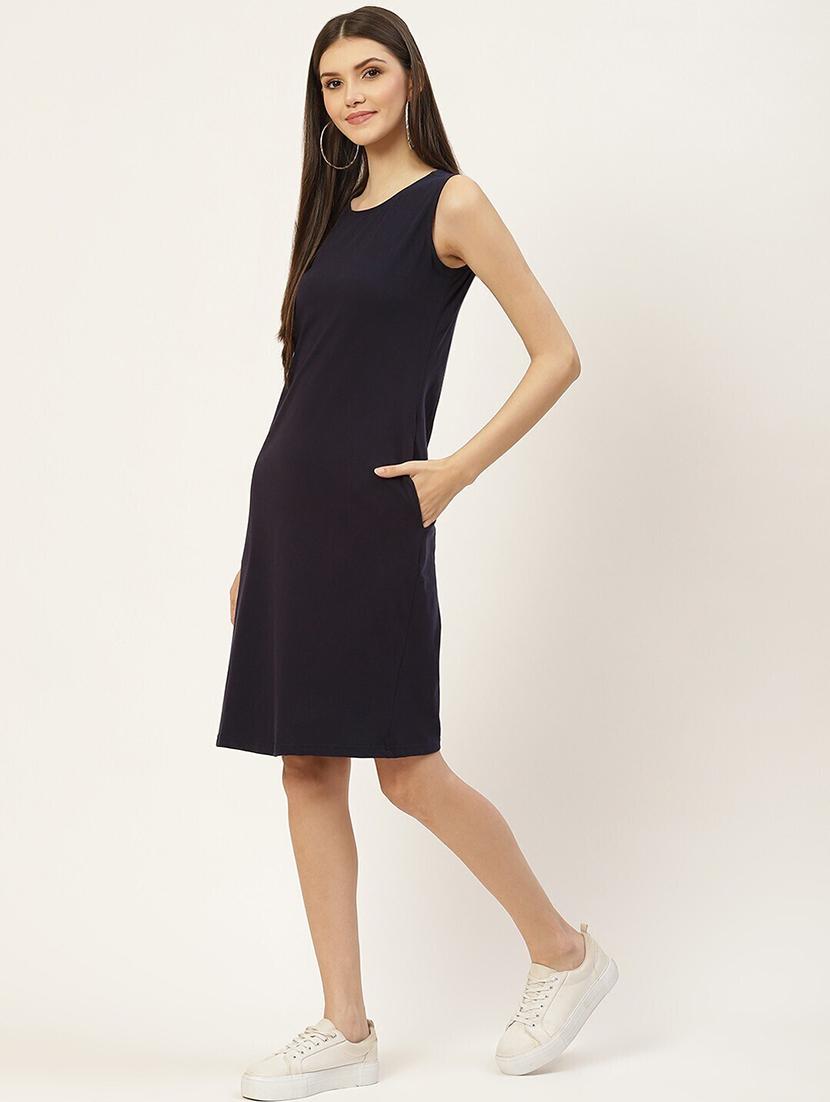 women solid sleeveless sheath dress - 21741902 - Standard Image - 1