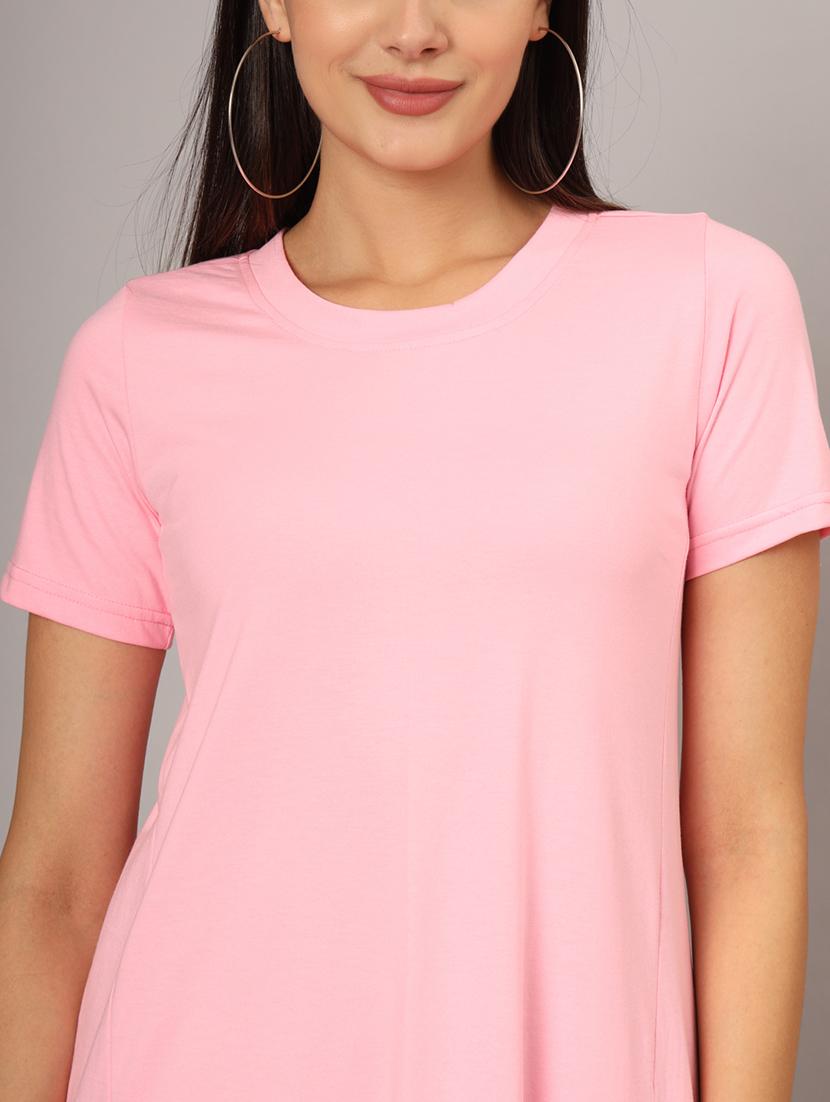 women solid round neck a-line dress - 21741909 - Standard Image - 4