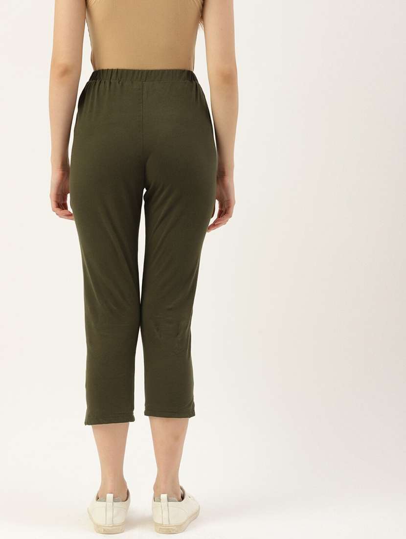women solid mid rise slim fit capri - 21742020 -  Standard Image - 1