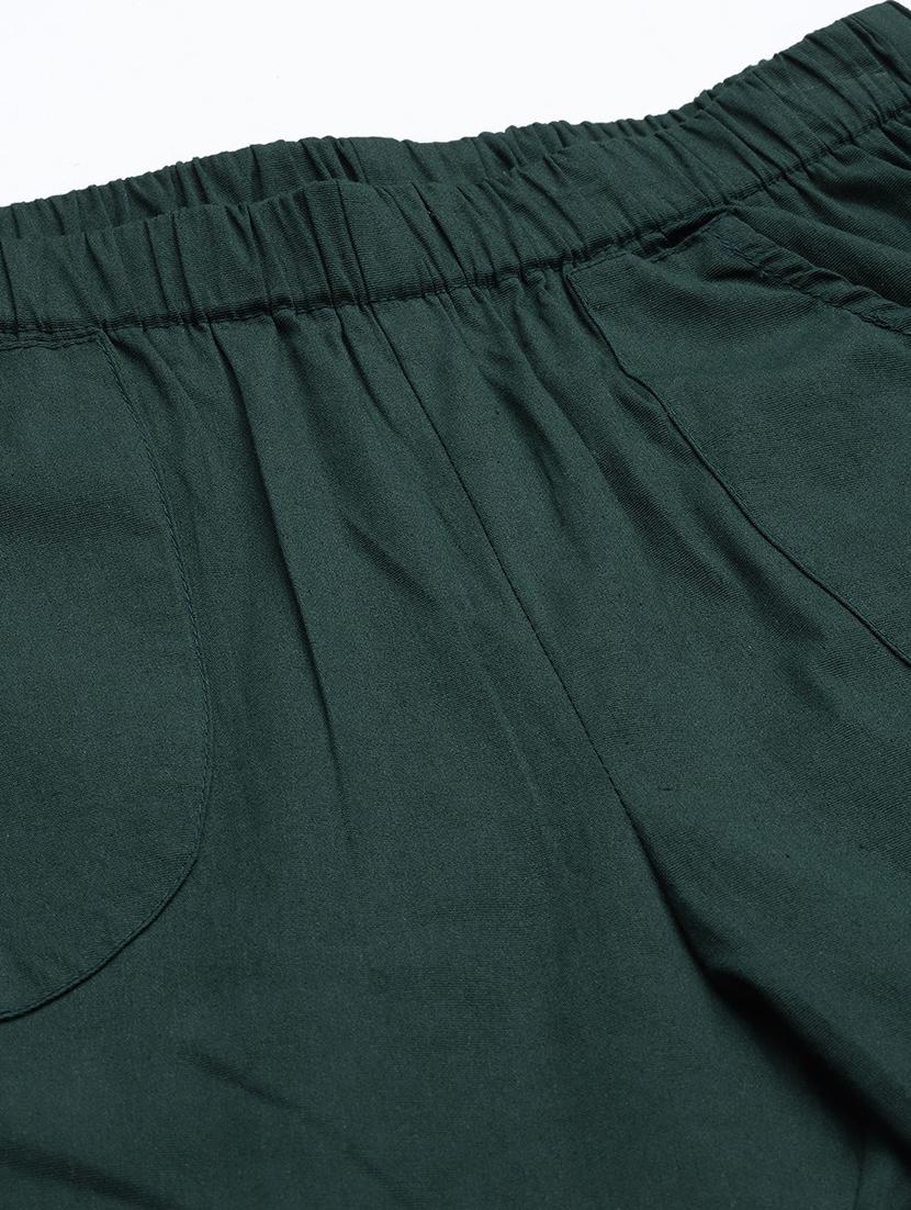 women solid mid rise slim fit capri - 21742034 - Standard Image - 4