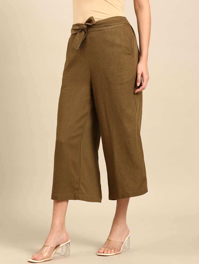 women solid high rise culottes  - 21742153 -  Standard Image - 1