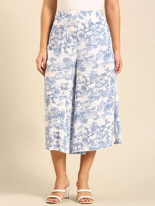 women printed high rise culottes  - 21742157 -  Standard Image - 0