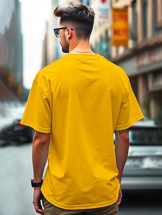 men typographic front print round neck oversized t-shirt - 21742217 - Standard Image - 1