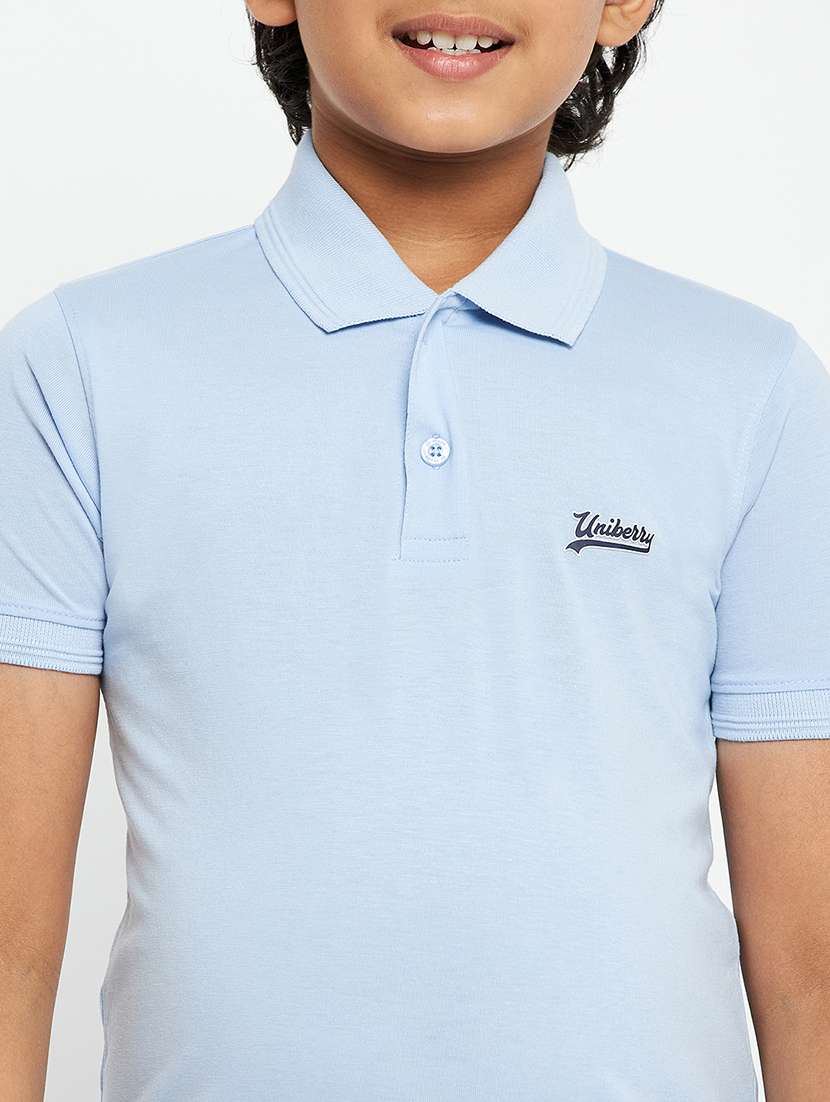 boys solid short sleeve polo t-shirt - 21742237 -  Standard Image - 4