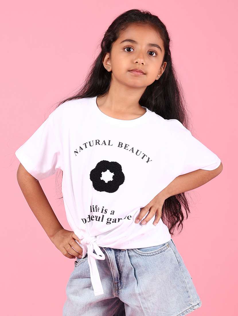 girls printed short sleeves round neck tee - 21742394 -  Standard Image - 1