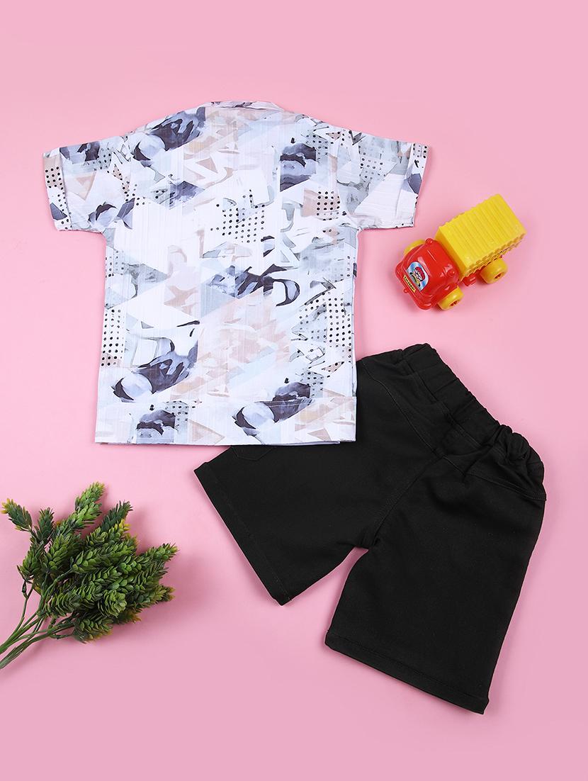 boys printed shirt and shorts set - 21742409 -  Standard Image - 1