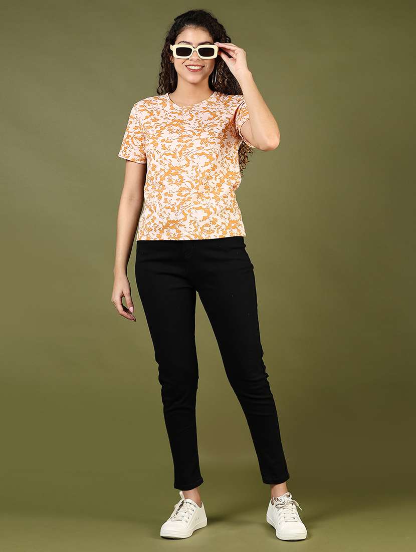 women printed short sleeve regular fit t-shirt - 21742424 -  Standard Image - 4